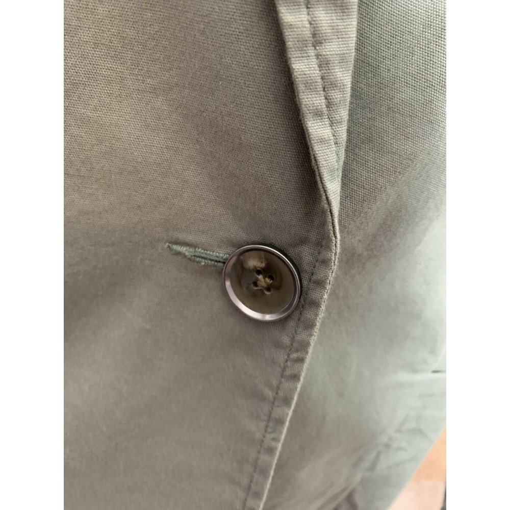 CAbi Womens L Olive Army Green One Button Blazer Jacket Stretch Lightweight #207 - Picture 8 of 8